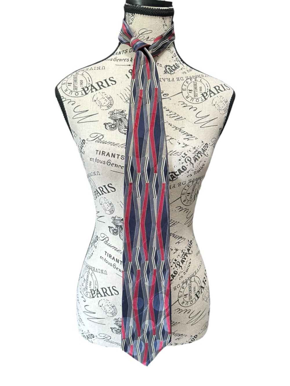 Geoffrey Beene Silk Geometric Stripe Tie